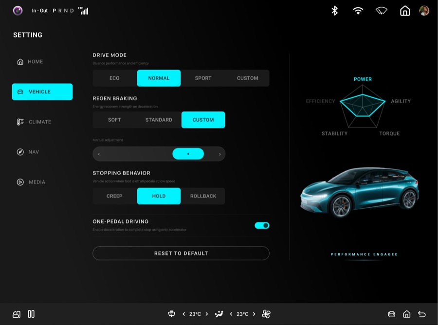 Final UI for Normal mode settings